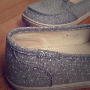 ROXY Grey And White Minnow Slip On